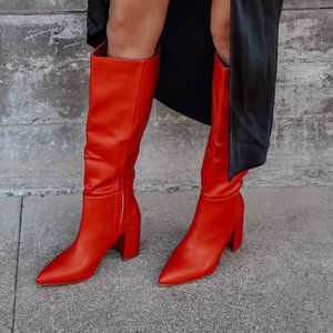Lulus Red Knee-High Boots